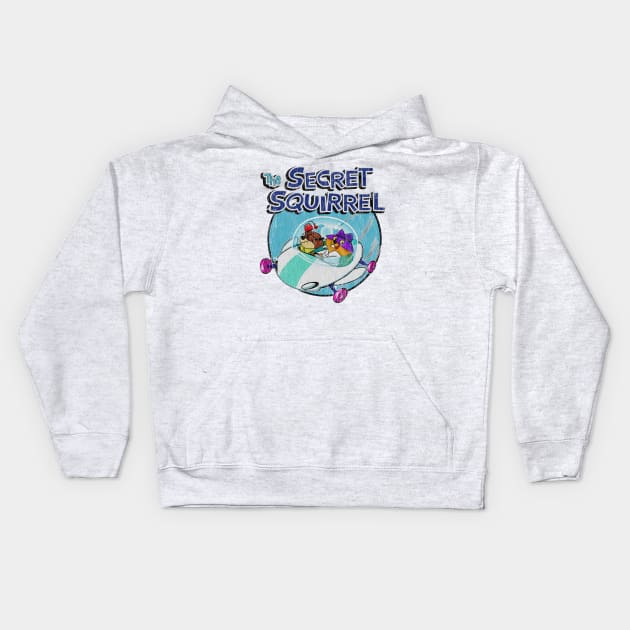 Vintage Secret Squirrel Kids Hoodie by OniSide